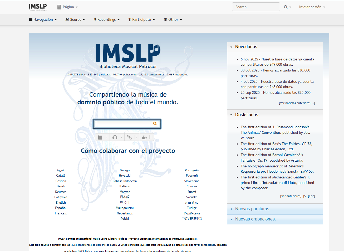 IMSLP Biblioteca Musical